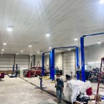 Commercial Garage lighting after installation.